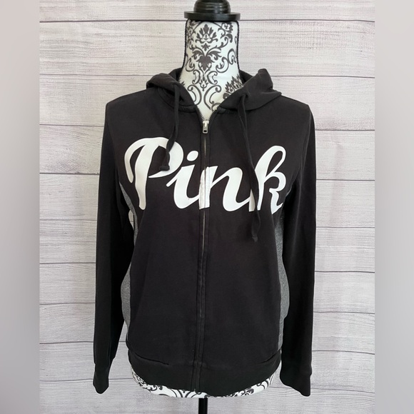 PINK Victoria's Secret Tops - PINK Victoria's Secret | Black Full Zip Hoodie